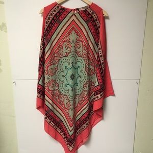 Coral Teal Summer Kimono